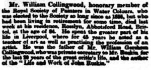 1903-07-03 The Yorkshire Post 8 Obituary (Collingwood)