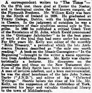 1906-04-02 The Yorkshire Post 8 Obituary (Kelly)